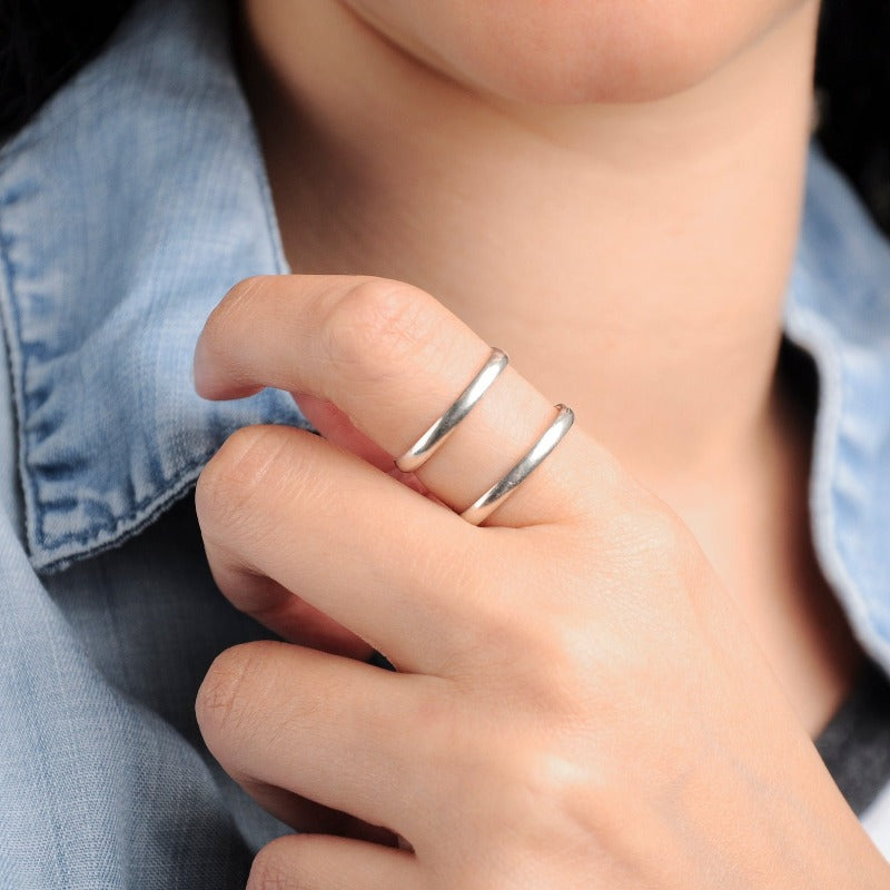 Minimalist Thin Silver Ring, Minimal Ring, Sterling Silver Ring, Knuckle  Ring, Silver Thumb Ring - Etsy